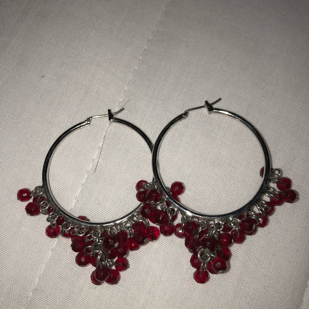 Vintage Francesca’s Collections Red Bead Earrings